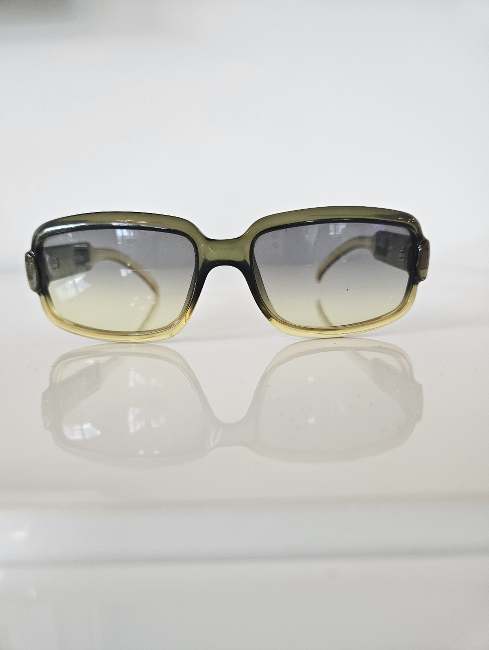 Gucci Authentic Gradient Olive-to-Ambre Women's Sunglasses